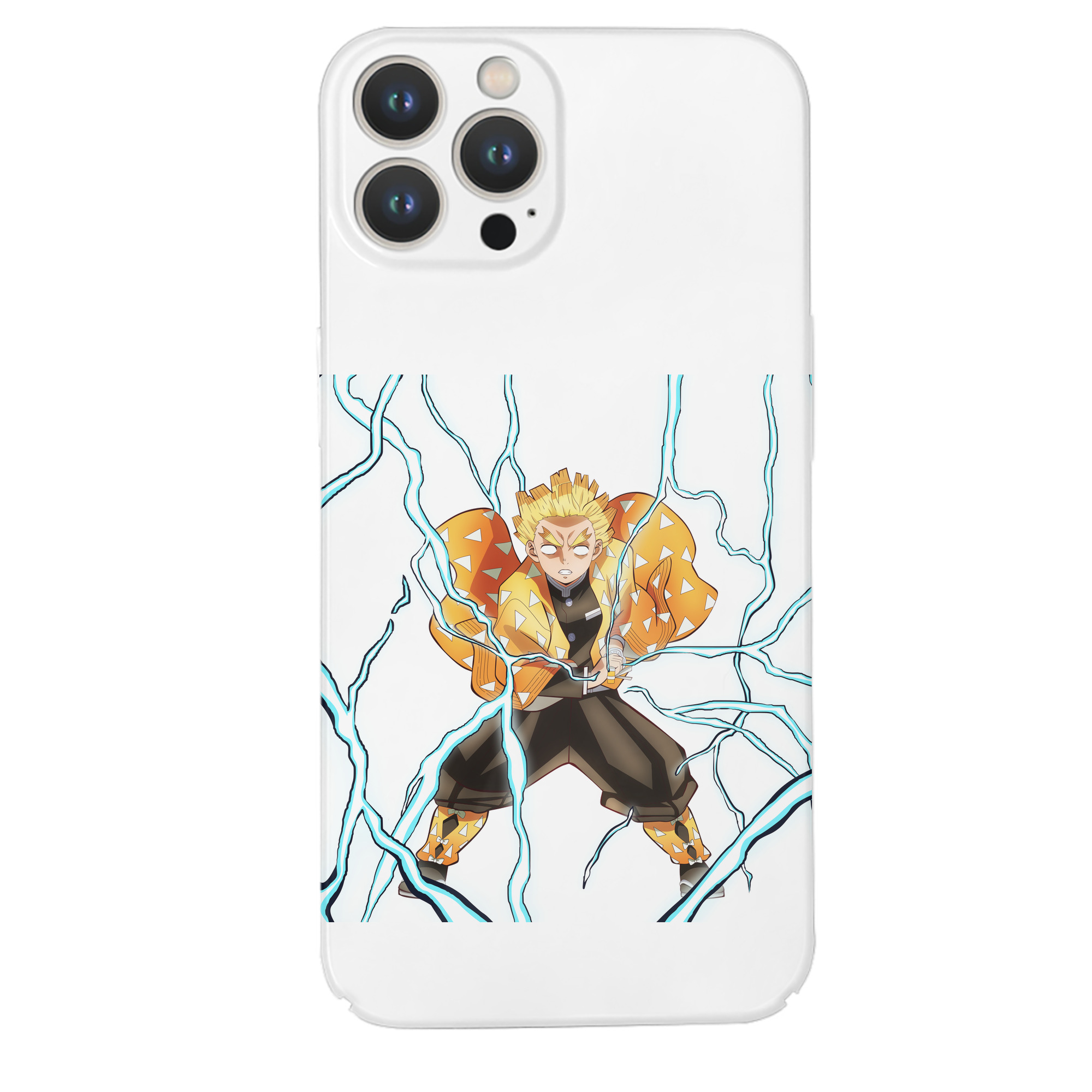（画像用） 鬼滅の刃（きめつのやいば）我妻 善逸／あがつま ぜんいつ Agatsuma Zenitsu 【iPhone 14シリーズ対応】ハードケース